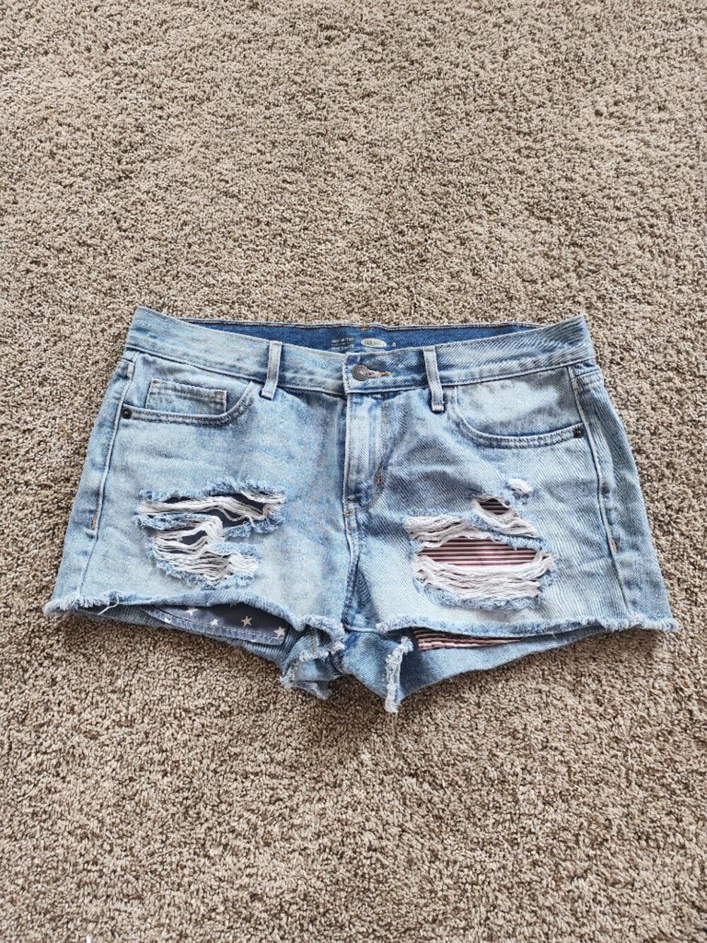 Semi-Fitted USA Old Navy Jean Shorts